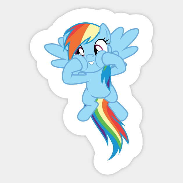 Rainbow Dash squishy cheeks Sticker by CloudyGlow